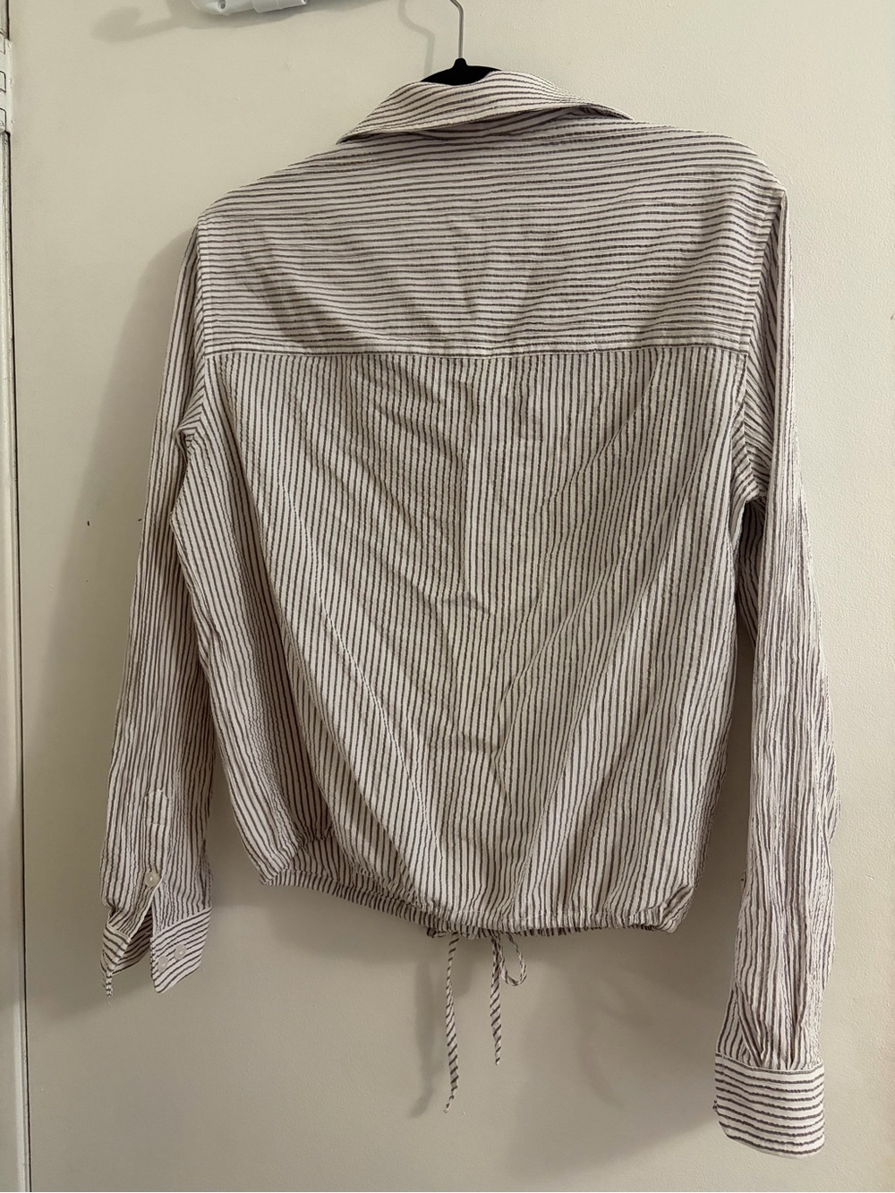 Reitmans striped Button-Front Drawstring Hem - Picture 2 of 2